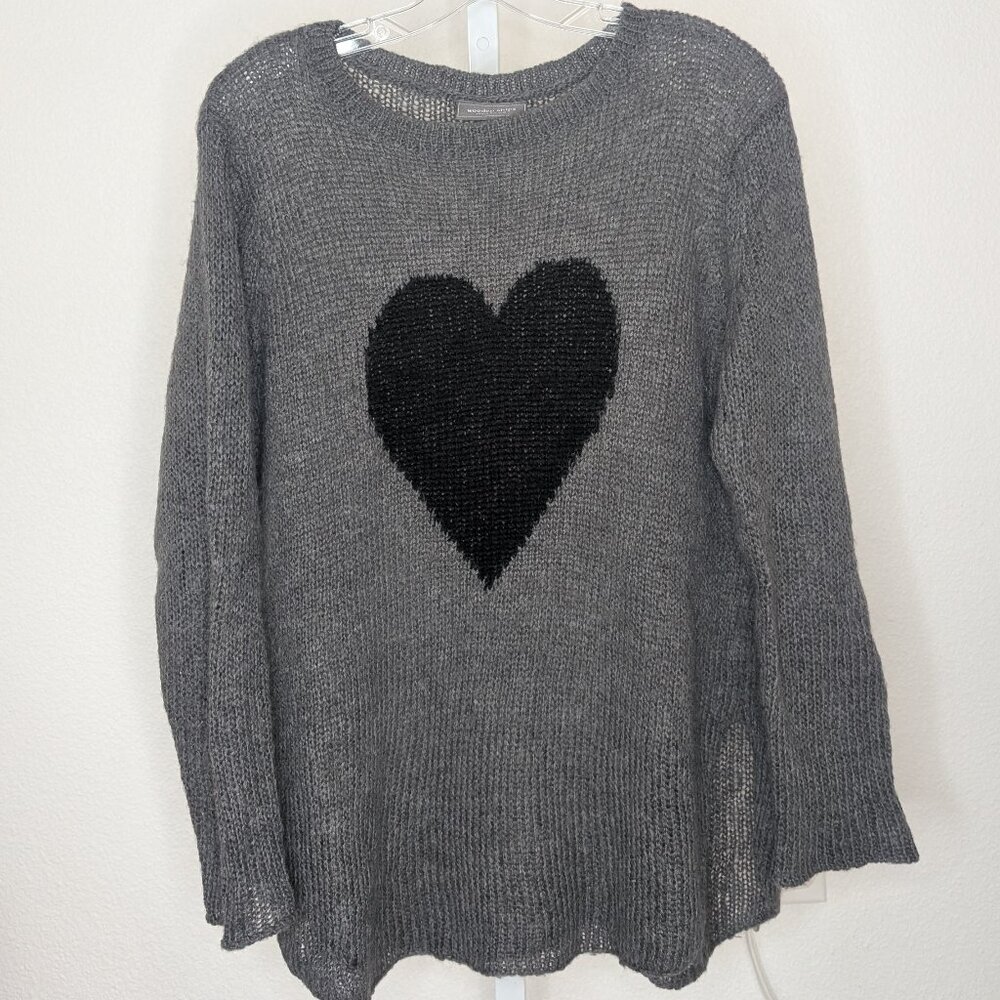 Gray Heart Sweater